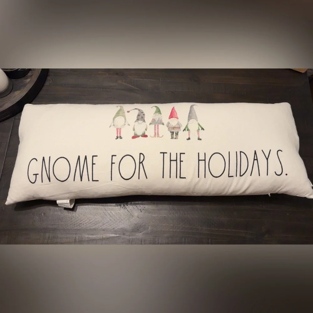 Rae Dunn Gnome For The Holidays Home Accent Throw Pillow Christmas Holiday Decor